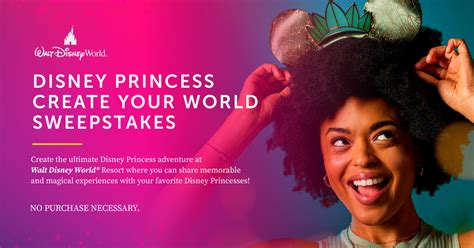 Disney Princess Create Your World Sweepstakes.